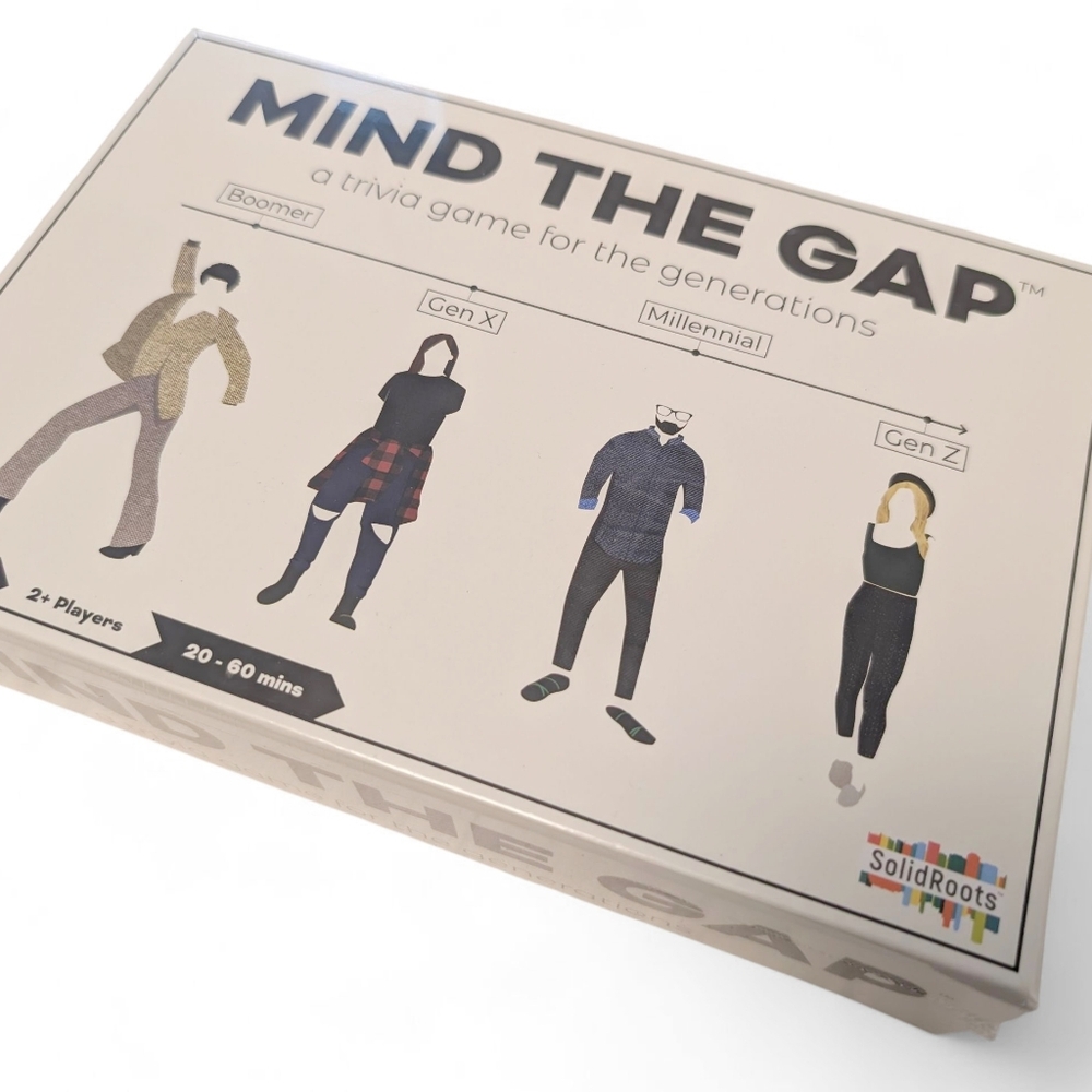 FAMILY TRIVIA Board Game Generation Mind The Gap GenZ Boomer GenX Millenial 10+
